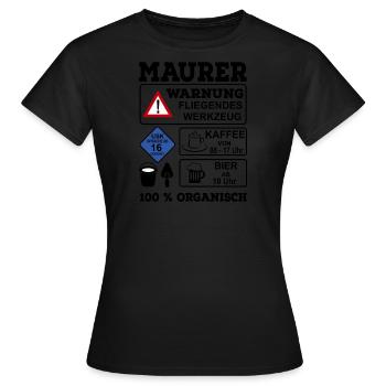 Bricklayer - Women's T-Shirt - black - Front - AI Model Female 172 dark (172cm)