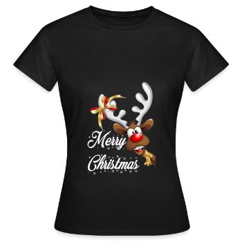 Rudolf Rennier Noël - T-shirt Femme - noir - Devant - AI Model Female 172 dark (172cm)