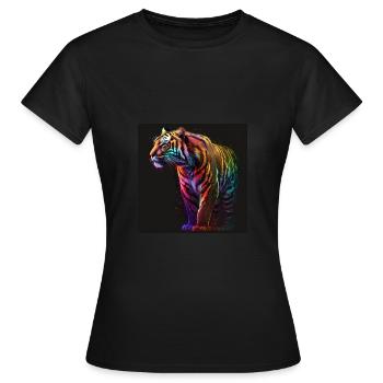 BEAUTIFUL TIGER - Women's T-Shirt - black - Front - AI Model Female 172 dark (172cm)