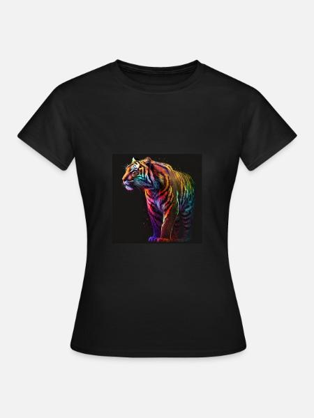 SCHÖNER TIGER - Frauen T-Shirt - Schwarz