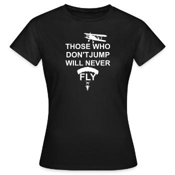 Parachutisme - cadeau de parachute - T-shirt Femme - noir - Devant - AI Model Female 172 dark (172cm)