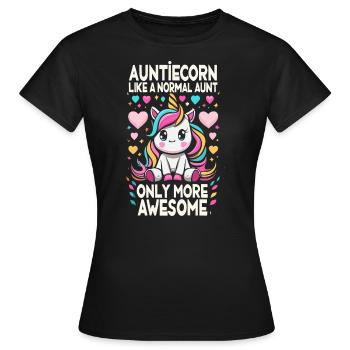 Tante, Tante, Licorne - T-shirt Femme - noir - Devant - AI Model Female 172 dark (172cm)