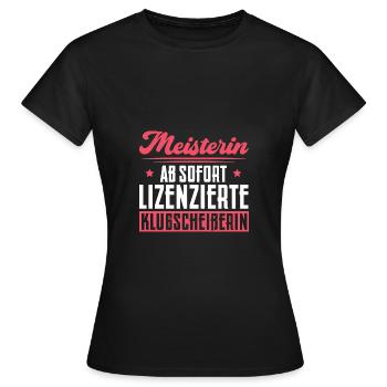 Meisterprüfung Handwerk Meisterin Geschenk - Frauen T-Shirt - Schwarz - Vorne - AI Model Female 172 dark (172cm)