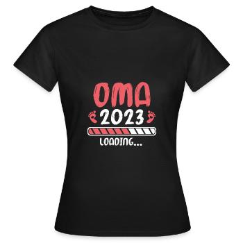 Schwangerschaft 2023 Werdende Oma Geschenk - Frauen T-Shirt - Schwarz - Vorne - AI Model Female 172 dark (172cm)