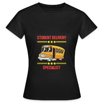 Schulbusfahrer Schulbus - Frauen T-Shirt - Schwarz - Vorne - AI Model Female 172 dark (172cm)