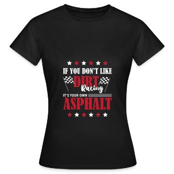 Course sur piste de terre battue - T-shirt Femme - noir - Devant - AI Model Female 172 dark (172cm)