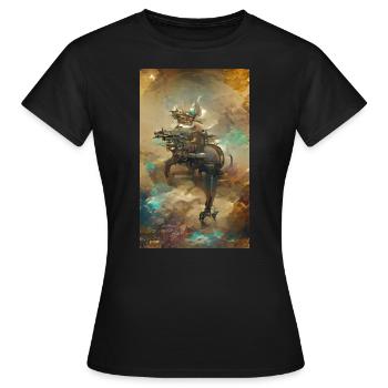 Futuristic Art - Frauen T-Shirt - Schwarz - Vorne - AI Model Female 172 dark (172cm)