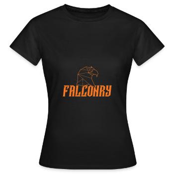 pub hunting saying falconry - Women's T-Shirt - black - Front - AI Model Female 172 dark (172cm)