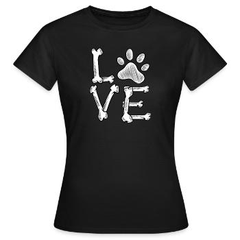 Amour de chien - T-shirt Femme - noir - Devant - AI Model Female 172 dark (172cm)