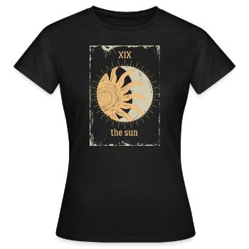 The Sun - Frauen T-Shirt - Schwarz - Vorne - AI Model Female 172 dark (172cm)