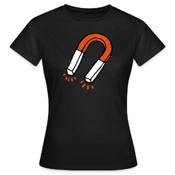 Magnet 1 - Frauen T-Shirt - Schwarz - Vorne - AI Model Female 172 dark (172cm)