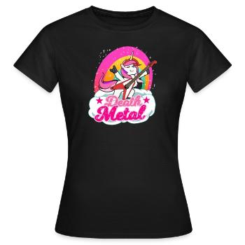 Death Metal Einhorn cadeau pour un metal musique - T-shirt Femme - noir - Devant - AI Model Female 172 dark (172cm)