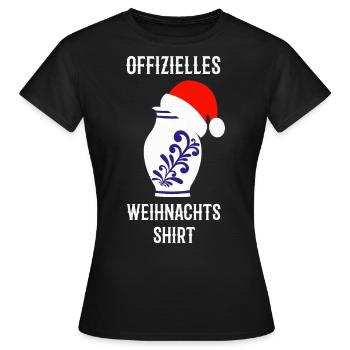 Bembel Apfelwein Winter Geschenk Hessen Äppler - Frauen T-Shirt - Schwarz - Vorne - AI Model Female 172 dark (172cm)