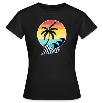 Ibiza - T-shirt Femme - noir - Devant - AI Model Female 172 dark (172cm)