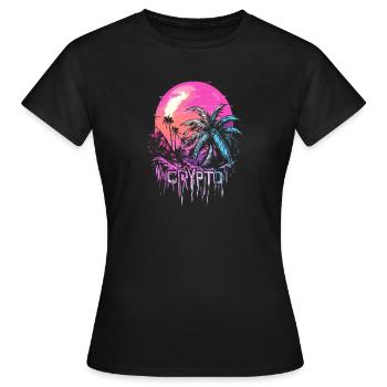 Crypto Coin Bullrun Island Wealth Million - Women's T-Shirt - black - Front - AI Model Female 172 dark (172cm)