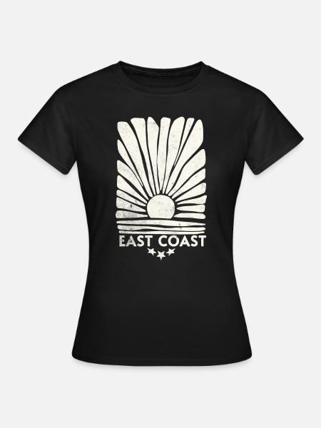 Sonnenaufgang an der Ostküste - Frauen T-Shirt - Schwarz