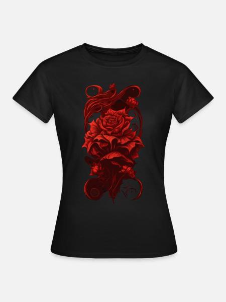 Rose gothique - T-shirt Femme - noir