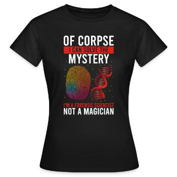 Forensische Kriminologie und Tatort-Ermittler - Frauen T-Shirt - Schwarz - Vorne - AI Model Female 172 dark (172cm)