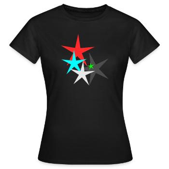 Star Star - T-shirt Femme - noir - Devant - AI Model Female 172 dark (172cm)