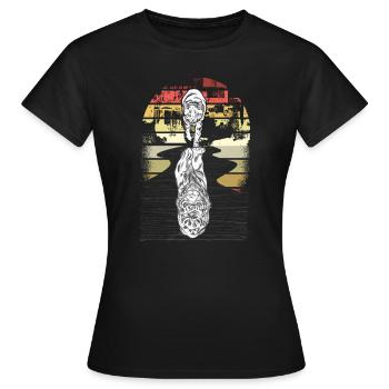 Cat Tiger Lion Self-Confident Motivation - Women's T-Shirt - black - Front - AI Model Female 172 dark (172cm)