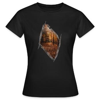 Automne - T-shirt Femme - noir - Devant - AI Model Female 172 dark (172cm)