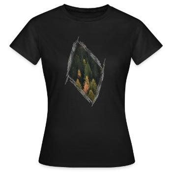 Forêt - T-shirt Femme - noir - Devant - AI Model Female 172 dark (172cm)