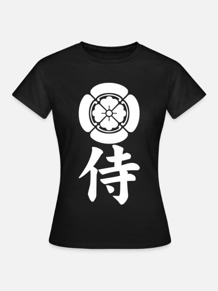 Samurai-Emblem des Oda-Clans (weiß) - Frauen T-Shirt - Schwarz
