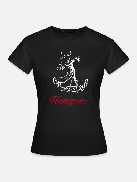Flamingo (dunkel) - Frauen T-Shirt - Schwarz