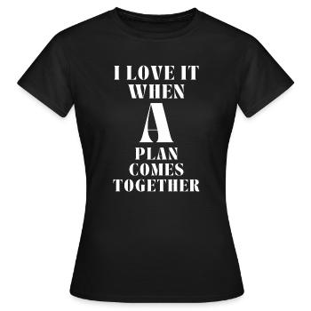 All-Risk-Agentur, Kult-Serie, Serien-Fan - Frauen T-Shirt - Schwarz - Vorne - AI Model Female 172 dark (172cm)