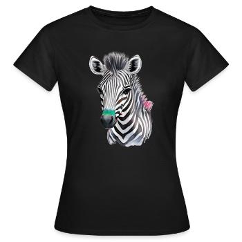 Poulains zébes - T-shirt Femme - noir - Devant - AI Model Female 172 dark (172cm)