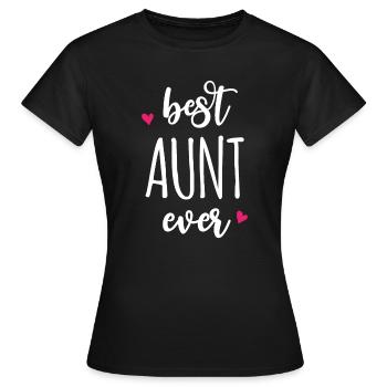Beste Tante aller Zeiten - Frauen T-Shirt - Schwarz - Vorne - AI Model Female 172 dark (172cm)