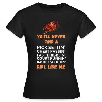 basketball girl - Women's T-Shirt - black - Front - AI Model Female 172 dark (172cm)