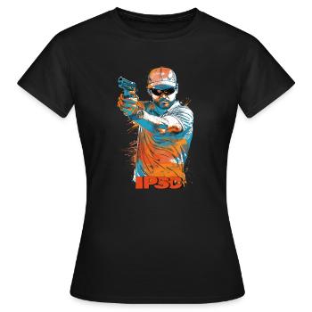 Arme de poing IPSC Shooter - IPSC Schütze - T-shirt Femme - noir - Devant - AI Model Female 172 dark (172cm)