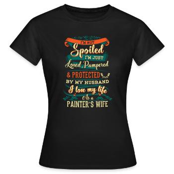 Awesome Painters Wife Funny Marriage Painting - Frauen T-Shirt - Schwarz - Vorne - AI Model Female 172 dark (172cm)