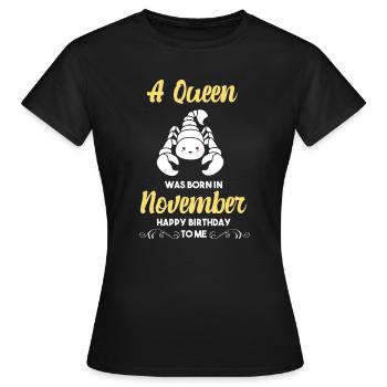 Sternzeichen Skorpion - Frauen T-Shirt - Schwarz - Vorne - AI Model Female 172 dark (172cm)