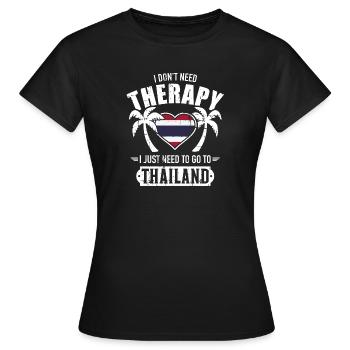 La Thaïlande - T-shirt Femme - noir - Devant - AI Model Female 172 dark (172cm)