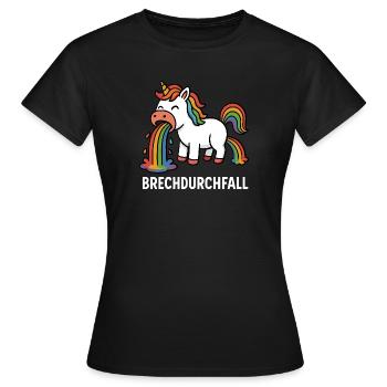 Vomissements de diarrhée - Licorne - T-shirt Femme - noir - Devant - AI Model Female 172 dark (172cm)