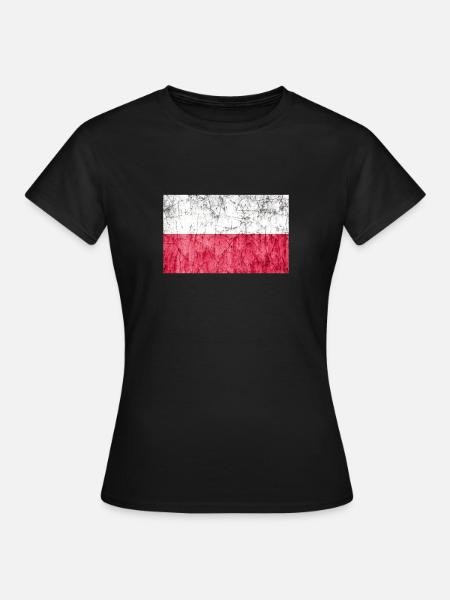 flag poland - Women's T-Shirt - black