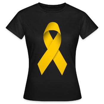 gelbe Schleife - Frauen T-Shirt - Schwarz - Vorne - AI Model Female 172 dark (172cm)
