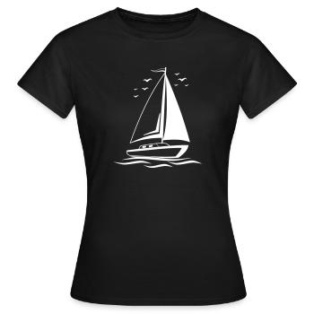 Voilier bateau voile voile voile voile voile - T-shirt Femme - noir - Devant - AI Model Female 172 dark (172cm)