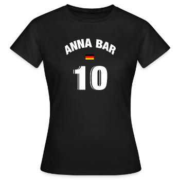 Ann Bar Team Allemagne - T-shirt Femme - noir - Devant - AI Model Female 172 dark (172cm)