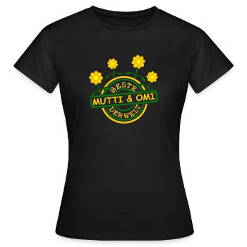 Beste Oma Mama - Frauen T-Shirt - Schwarz - Vorne - AI Model Female 172 dark (172cm)