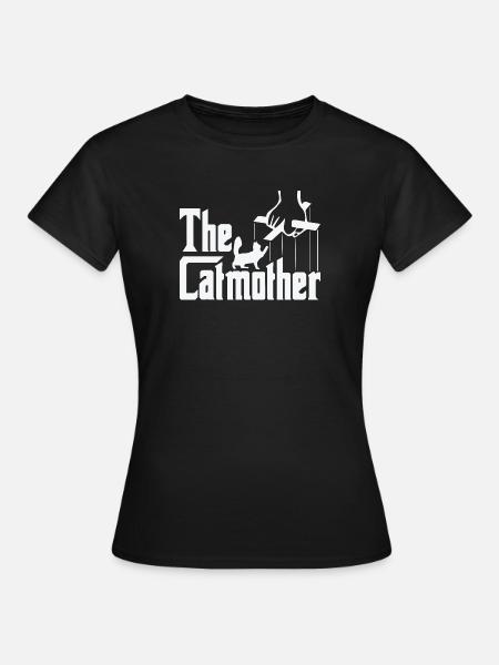 Lustige Katze - Frauen T-Shirt - Schwarz