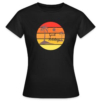 Good holidays - T-shirt Femme - noir - Devant - AI Model Female 172 dark (172cm)