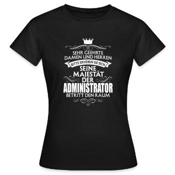 ADMINISTRATOR - Frauen T-Shirt - Schwarz - Vorne - AI Model Female 172 dark (172cm)