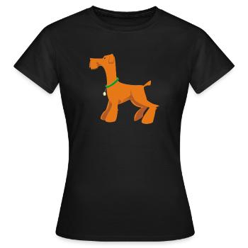 Beau design intemporel pour tous les amoureux des chiens - T-shirt Femme - noir - Devant - AI Model Female 172 dark (172cm)