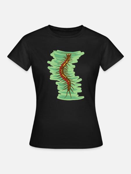 giftiger Skolopender Hundertfüsser Krabbeltier - Frauen T-Shirt - Schwarz