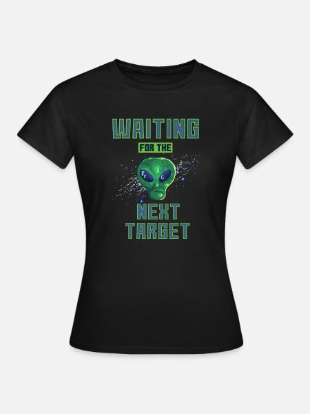 Alien Attack - Frauen T-Shirt - Schwarz