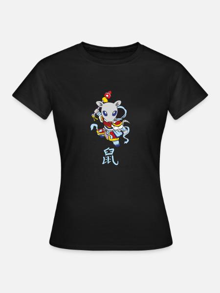 Signe astrologique chinois : Rat - T-shirt Femme - noir
