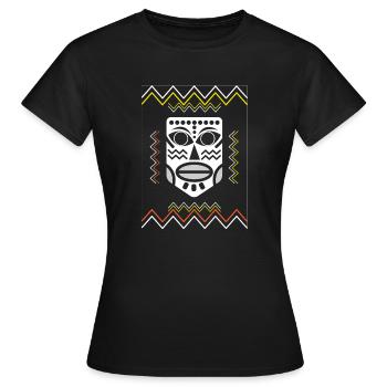 TALISMAN DONDON Maske, lustiges T-Shirt - Frauen T-Shirt - Schwarz - Vorne - AI Model Female 172 dark (172cm)